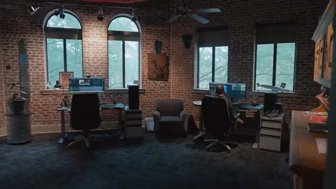 Post production editing suite